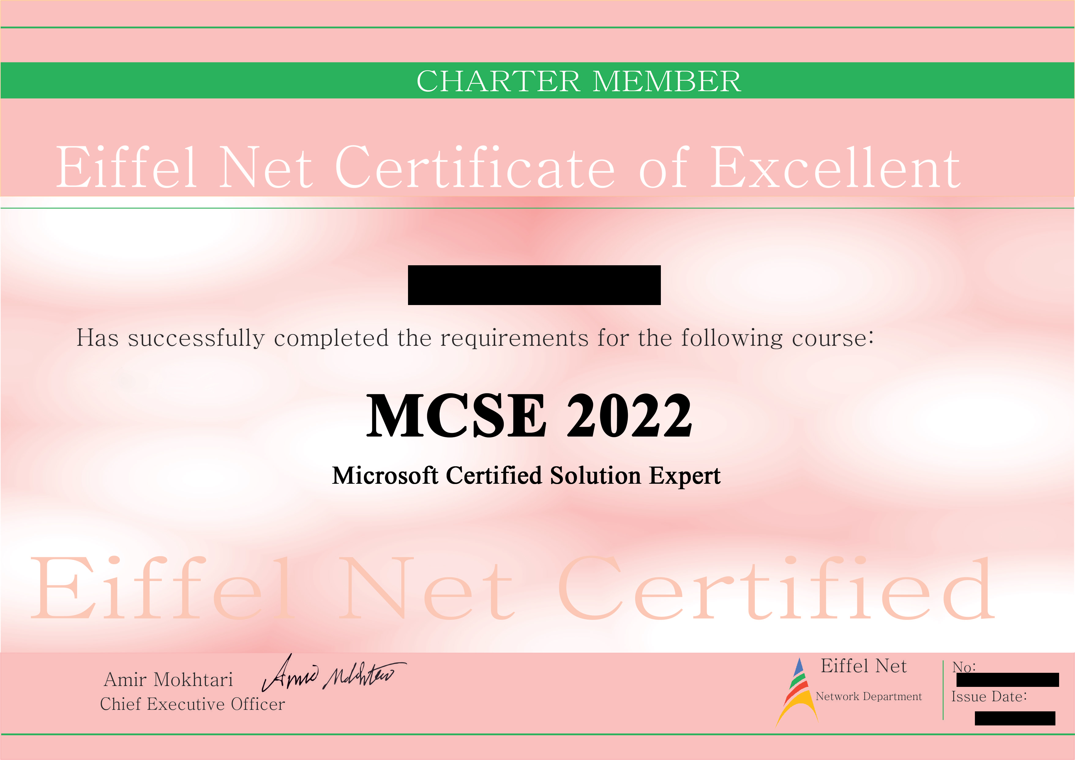 نمونه مدرک mcse