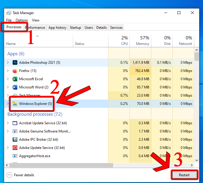 Windows Explorer Restart